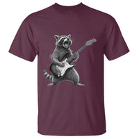 Funny Raccoon Playing Guitar Rock and Roll T Shirt