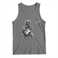 Funny Raccoon Playing Guitar Rock and Roll Tank Top