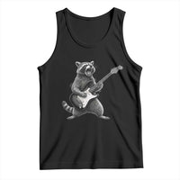 Funny Raccoon Playing Guitar Rock and Roll Tank Top