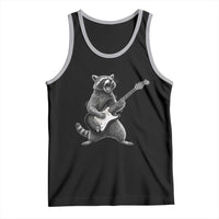 Funny Raccoon Playing Guitar Rock and Roll Tank Top