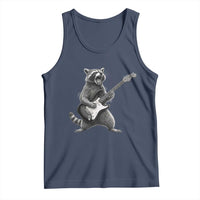 Funny Raccoon Playing Guitar Rock and Roll Tank Top