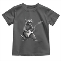Funny Raccoon Playing Guitar Rock and Roll Toddler T Shirt