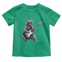 Funny Raccoon Playing Guitar Rock and Roll Toddler T Shirt