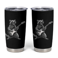 Funny Raccoon Playing Guitar Rock and Roll Tumbler Cup
