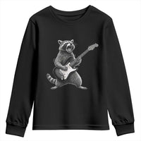 Funny Raccoon Playing Guitar Rock and Roll Youth Sweatshirt