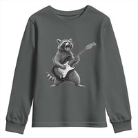 Funny Raccoon Playing Guitar Rock and Roll Youth Sweatshirt