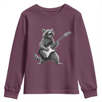 Funny Raccoon Playing Guitar Rock and Roll Youth Sweatshirt