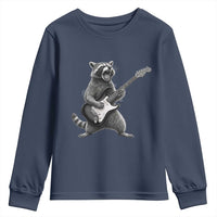 Funny Raccoon Playing Guitar Rock and Roll Youth Sweatshirt