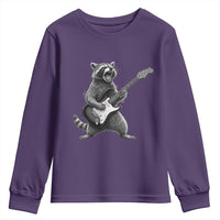 Funny Raccoon Playing Guitar Rock and Roll Youth Sweatshirt
