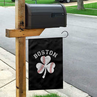 Funny Boston St Patricks Day Baseball Shamrock Garden Flag