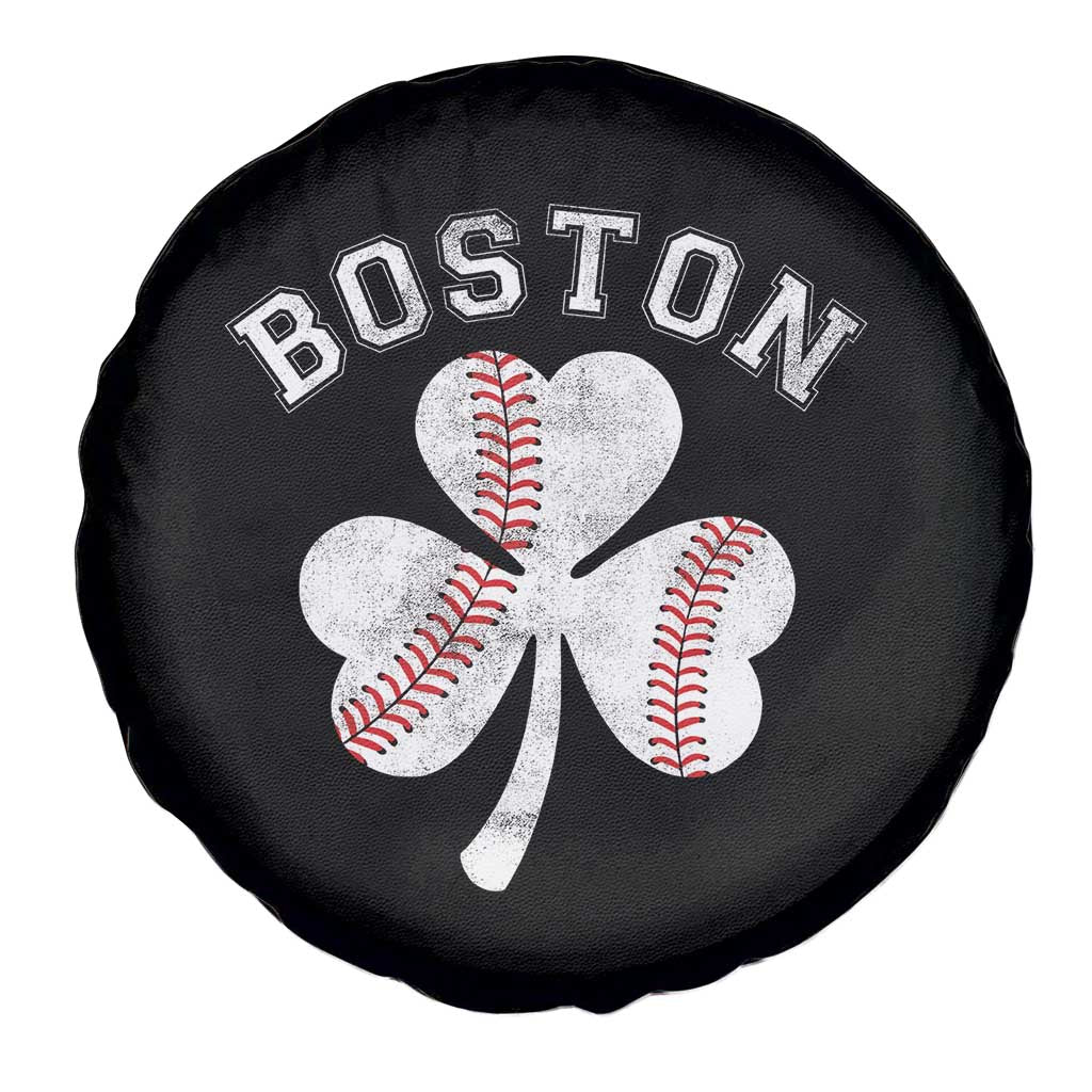 Funny Boston St Patricks Day Baseball Shamrock Spare Tire Cover