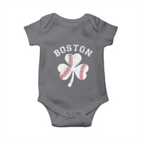 Funny Boston St Patricks Day Baseball Shamrock Baby Onesie