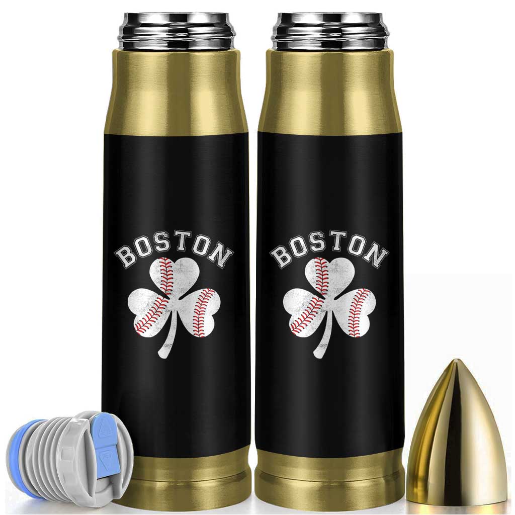 Funny Boston St Patricks Day Baseball Shamrock Bullet Tumbler