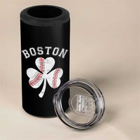 Funny Boston St Patricks Day Baseball Shamrock 4 in 1 Can Cooler Tumbler