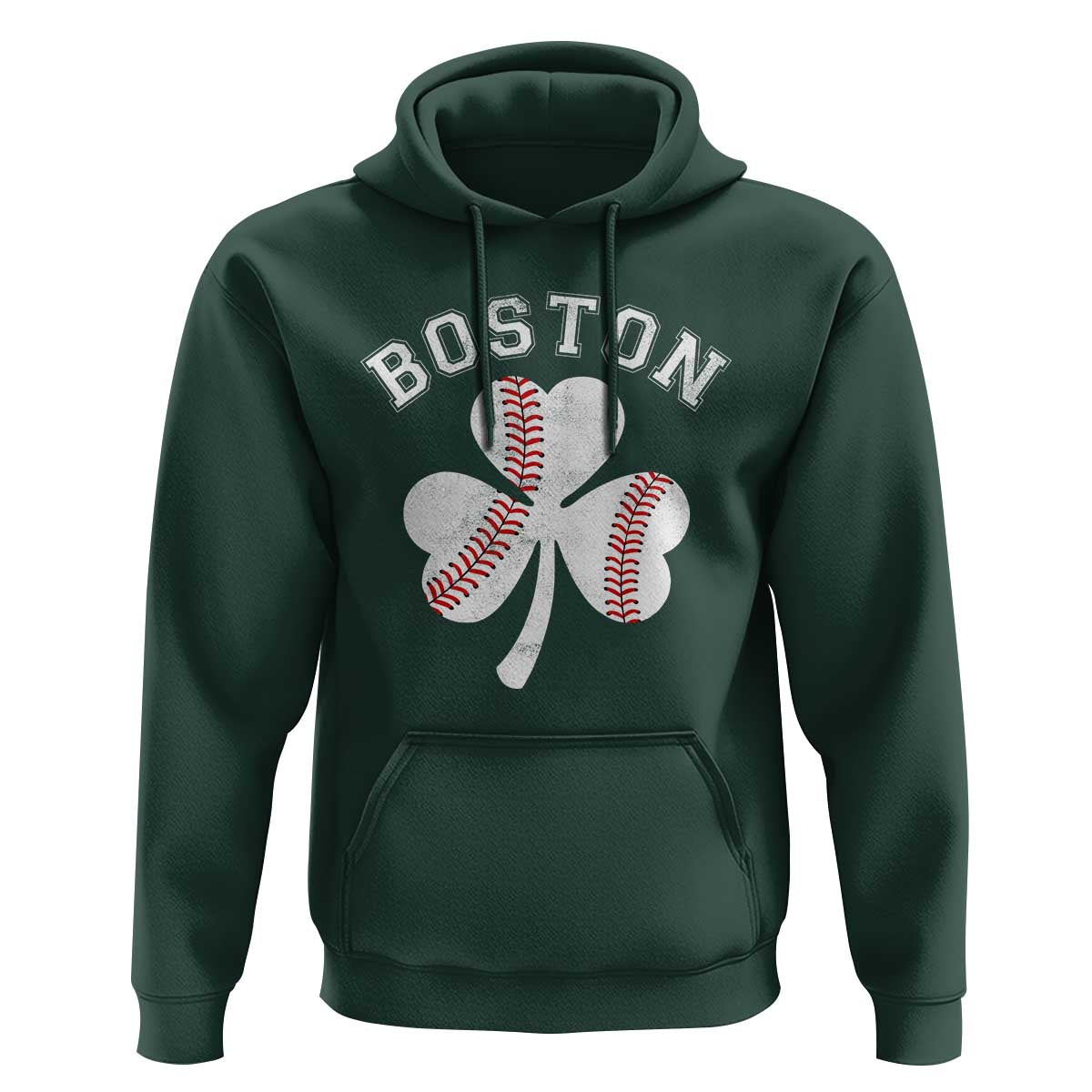 Funny Boston St Patricks Day Baseball Shamrock Hoodie