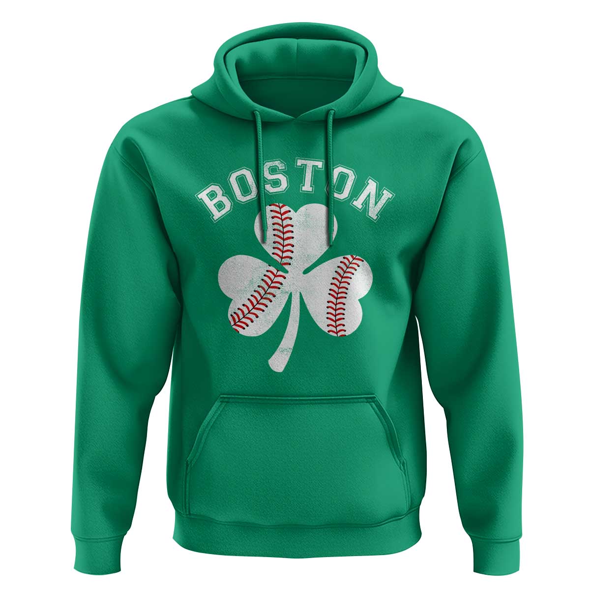 Funny Boston St Patricks Day Baseball Shamrock Hoodie
