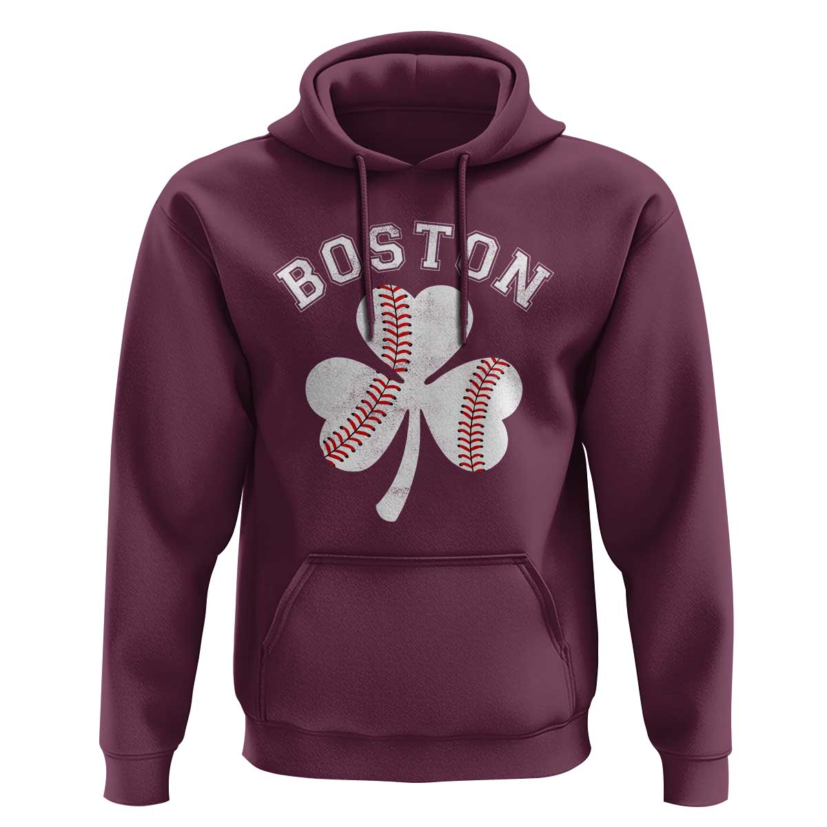 Funny Boston St Patricks Day Baseball Shamrock Hoodie