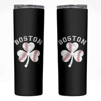 Funny Boston St Patricks Day Baseball Shamrock Skinny Tumbler
