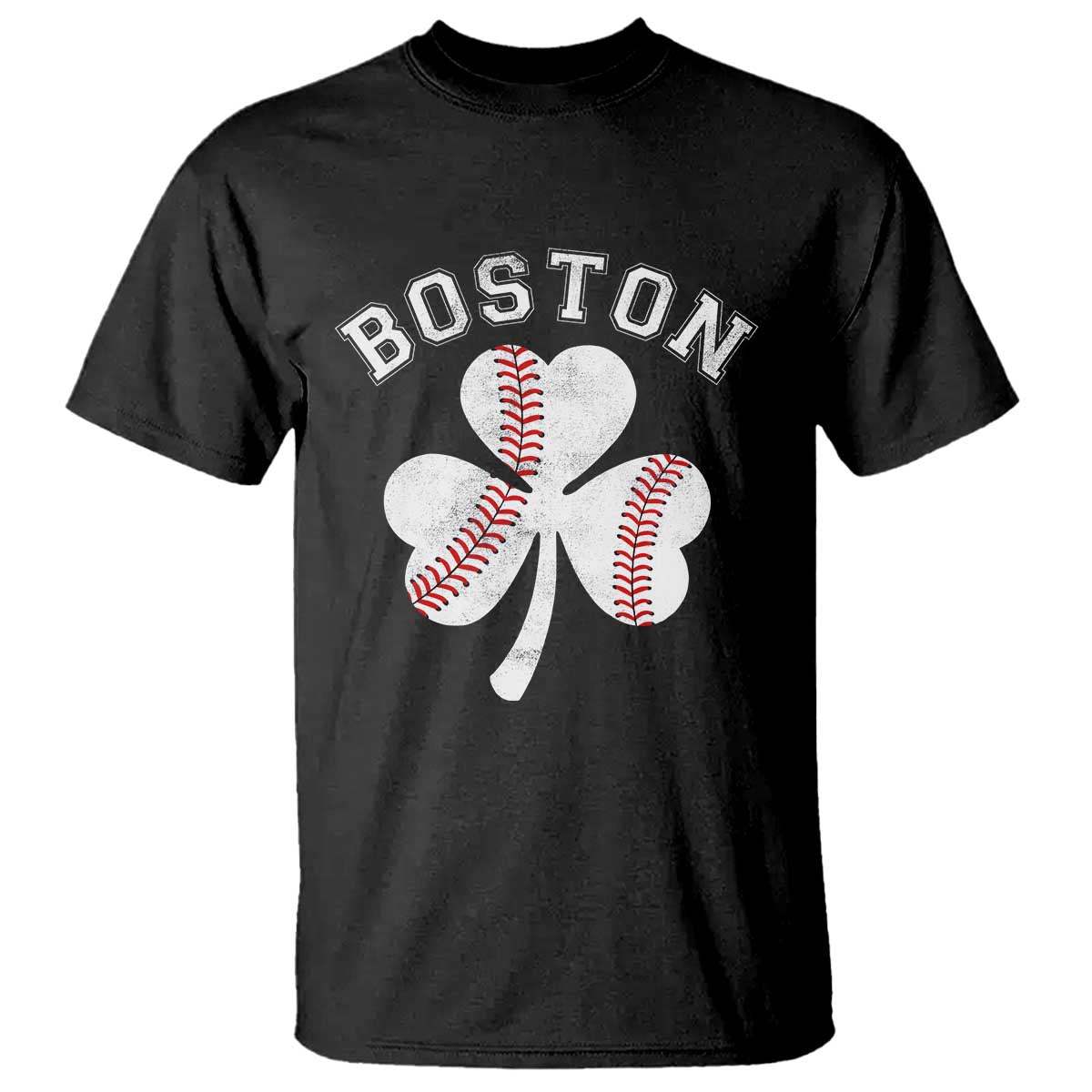 Funny Boston St Patricks Day Baseball Shamrock T Shirt