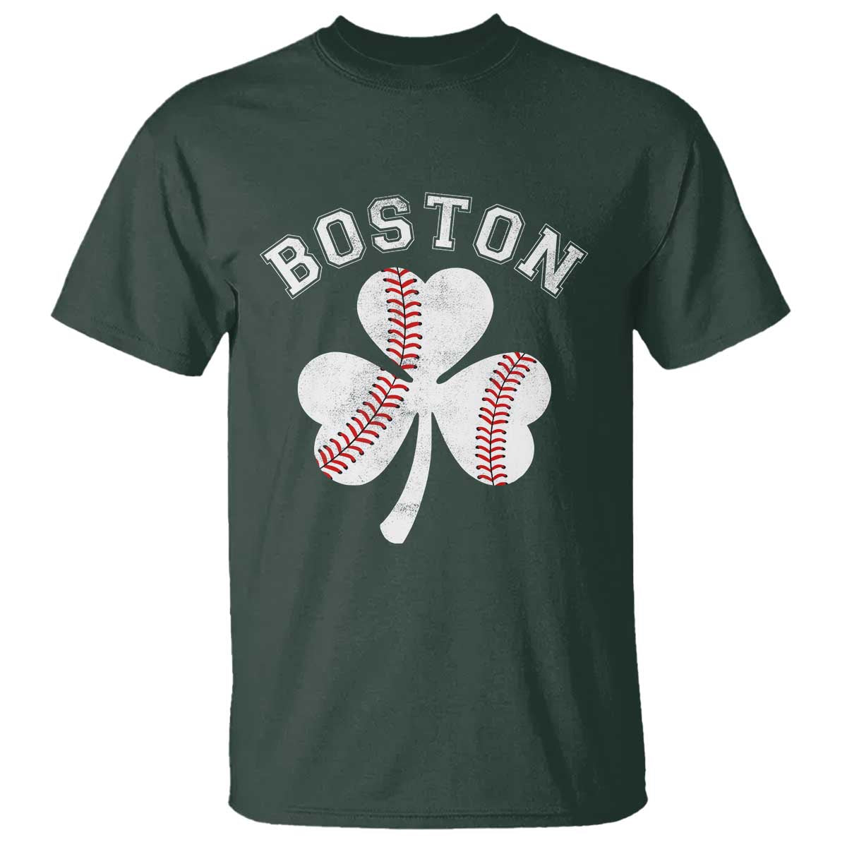 Funny Boston St Patricks Day Baseball Shamrock T Shirt