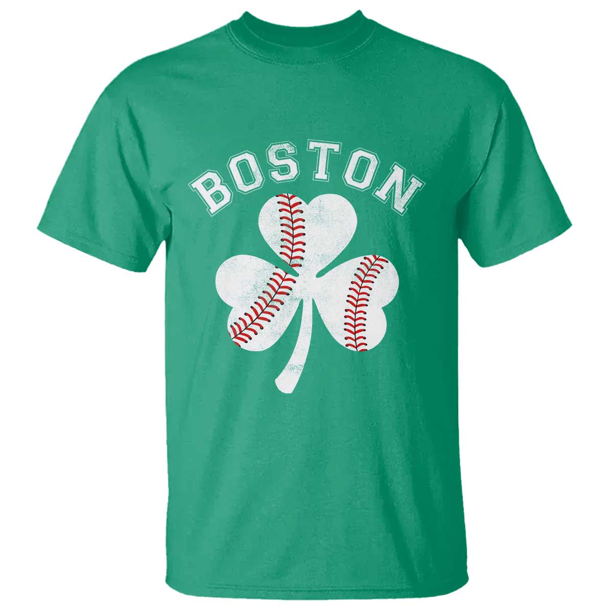 Funny Boston St Patricks Day Baseball Shamrock T Shirt