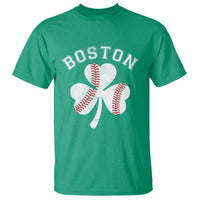 Funny Boston St Patricks Day Baseball Shamrock T Shirt