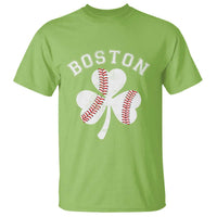 Funny Boston St Patricks Day Baseball Shamrock T Shirt
