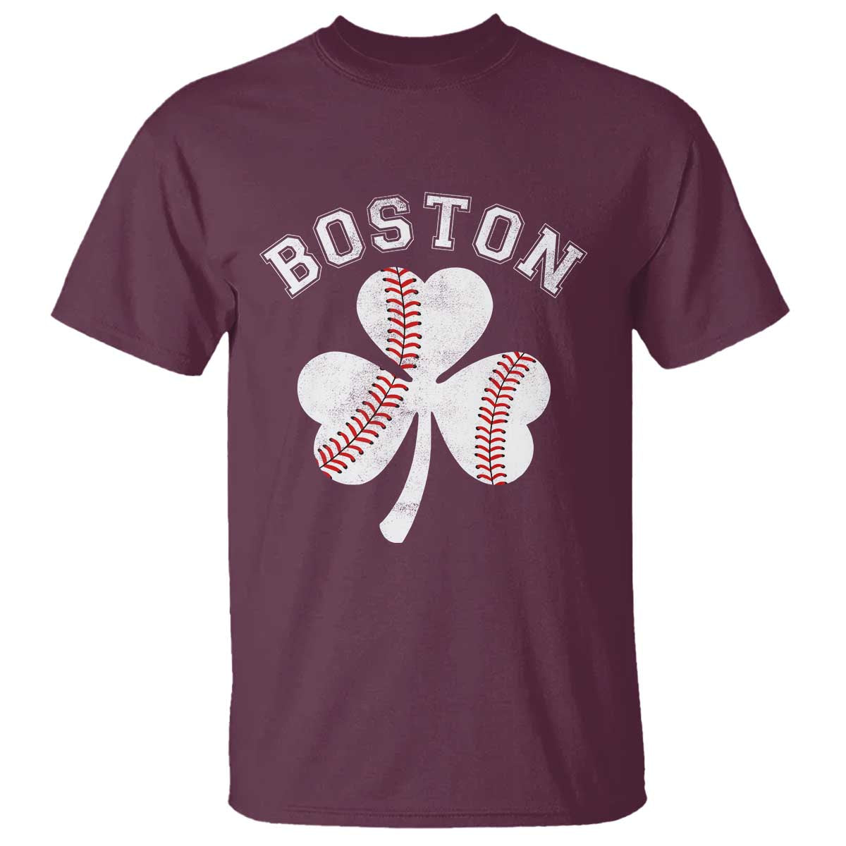 Funny Boston St Patricks Day Baseball Shamrock T Shirt