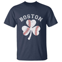 Funny Boston St Patricks Day Baseball Shamrock T Shirt