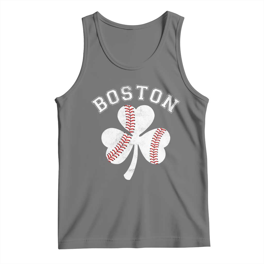 Funny Boston St Patricks Day Baseball Shamrock Tank Top