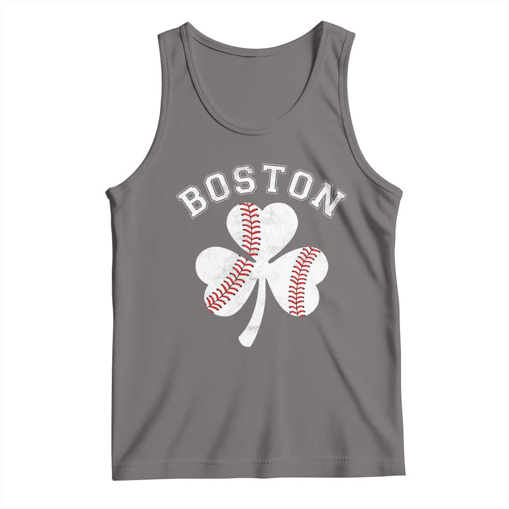 Funny Boston St Patricks Day Baseball Shamrock Tank Top