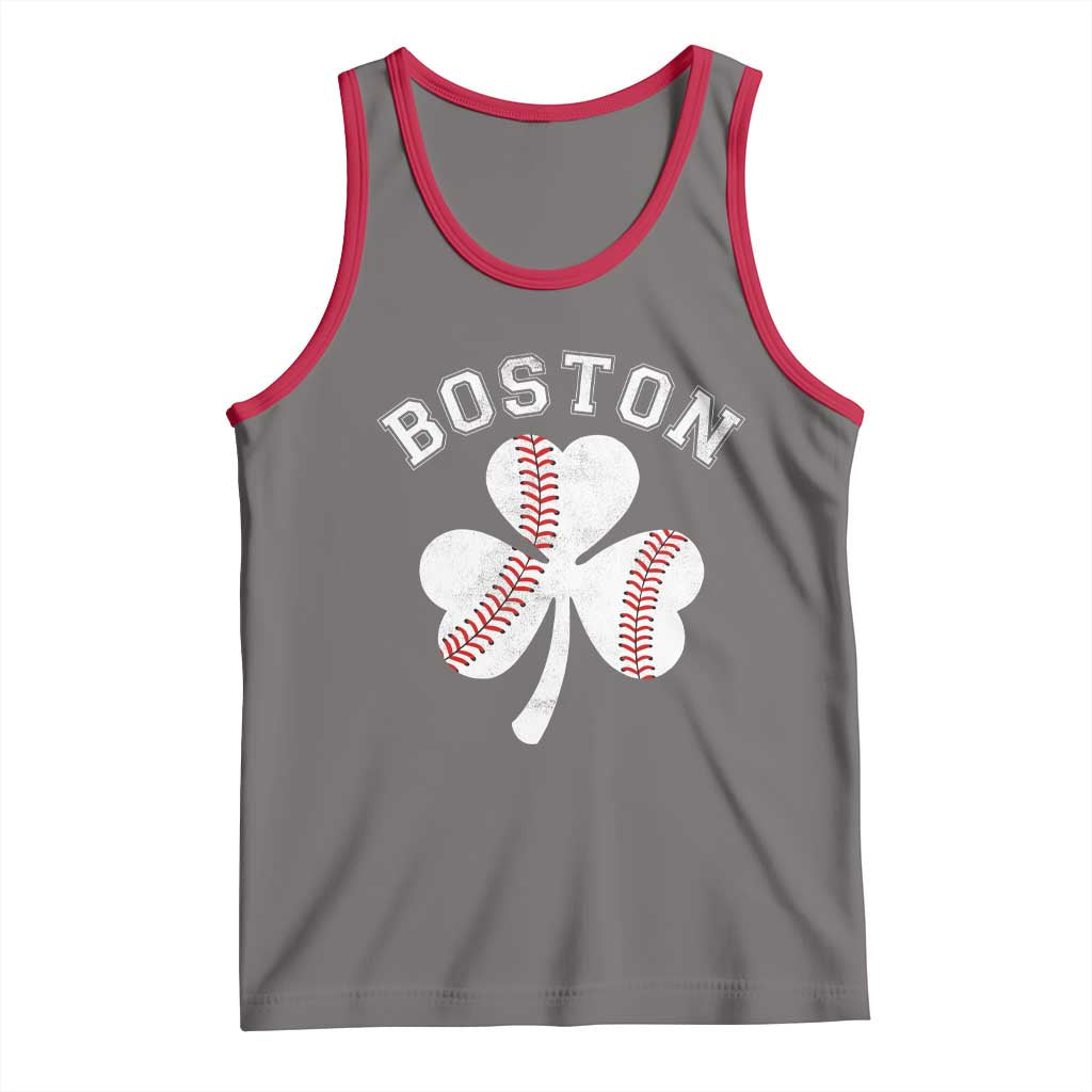 Funny Boston St Patricks Day Baseball Shamrock Tank Top