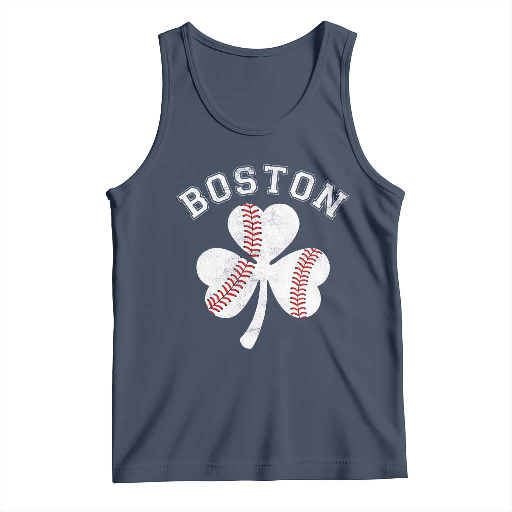 Funny Boston St Patricks Day Baseball Shamrock Tank Top
