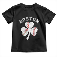 Funny Boston St Patricks Day Baseball Shamrock Toddler T Shirt