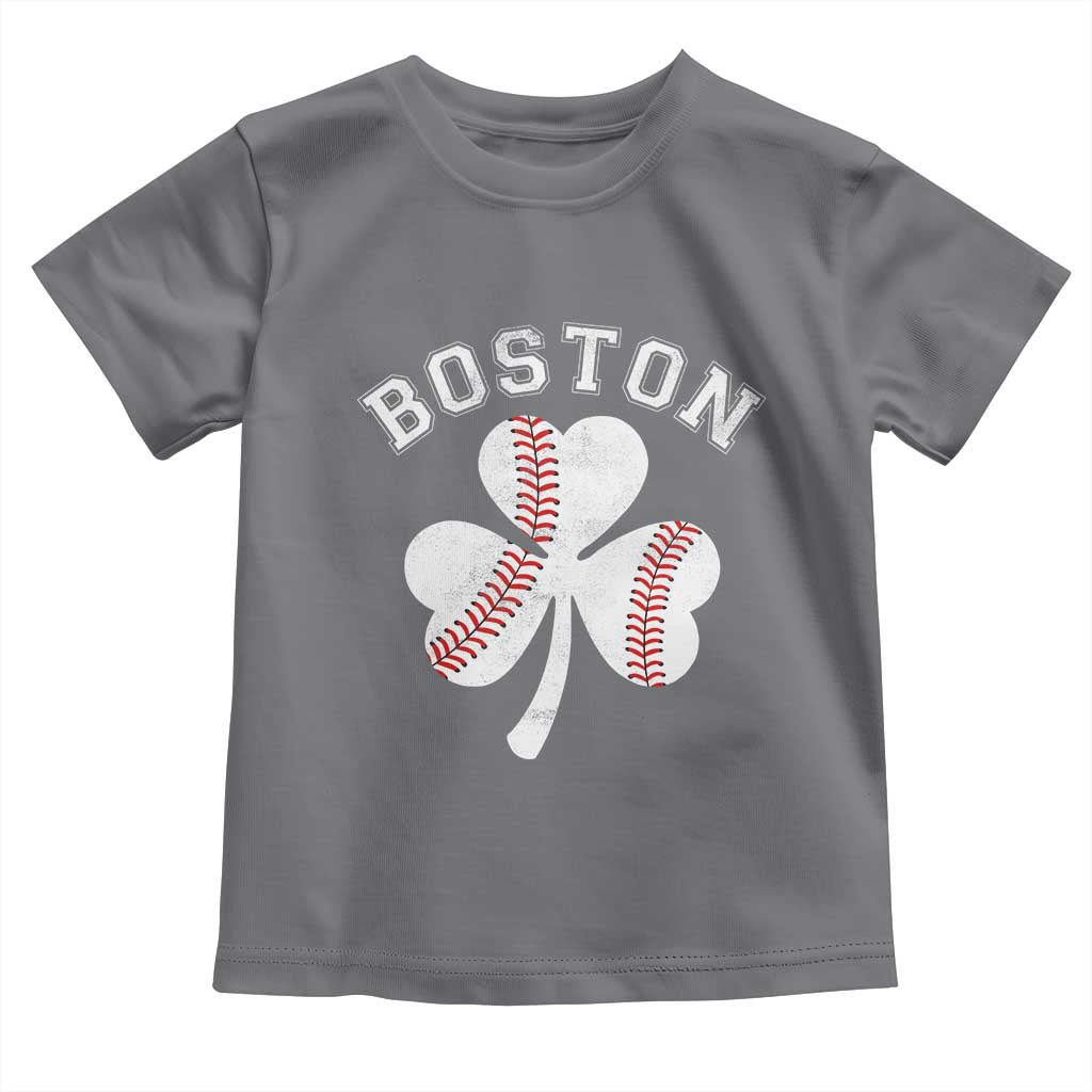 Funny Boston St Patricks Day Baseball Shamrock Toddler T Shirt