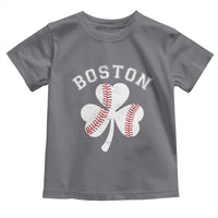 Funny Boston St Patricks Day Baseball Shamrock Toddler T Shirt