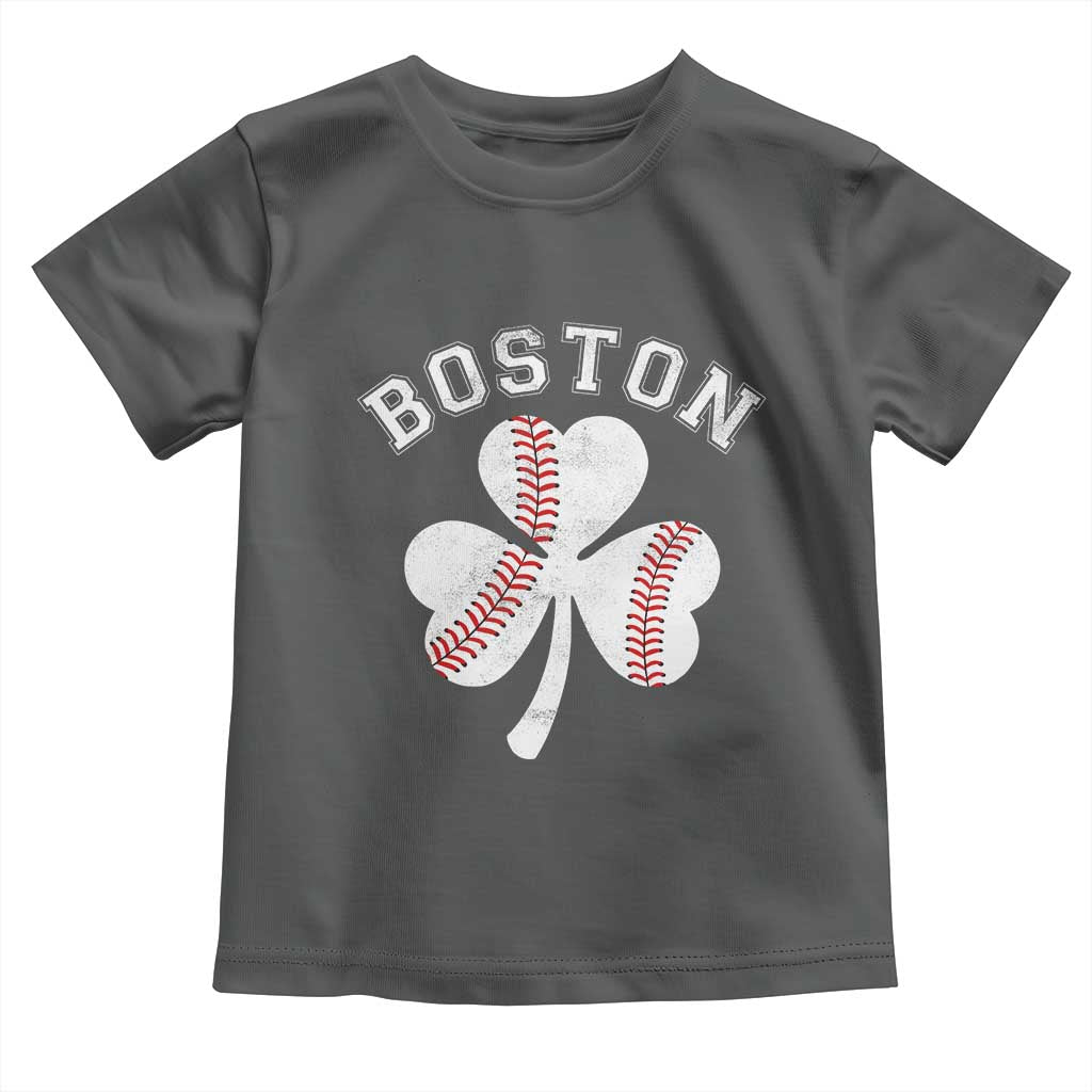 Funny Boston St Patricks Day Baseball Shamrock Toddler T Shirt