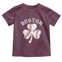 Funny Boston St Patricks Day Baseball Shamrock Toddler T Shirt
