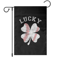 Funny Baseball Lucky Clover St Patricks Day Garden Flag