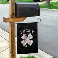 Funny Baseball Lucky Clover St Patricks Day Garden Flag