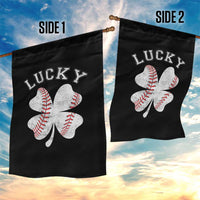 Funny Baseball Lucky Clover St Patricks Day Garden Flag