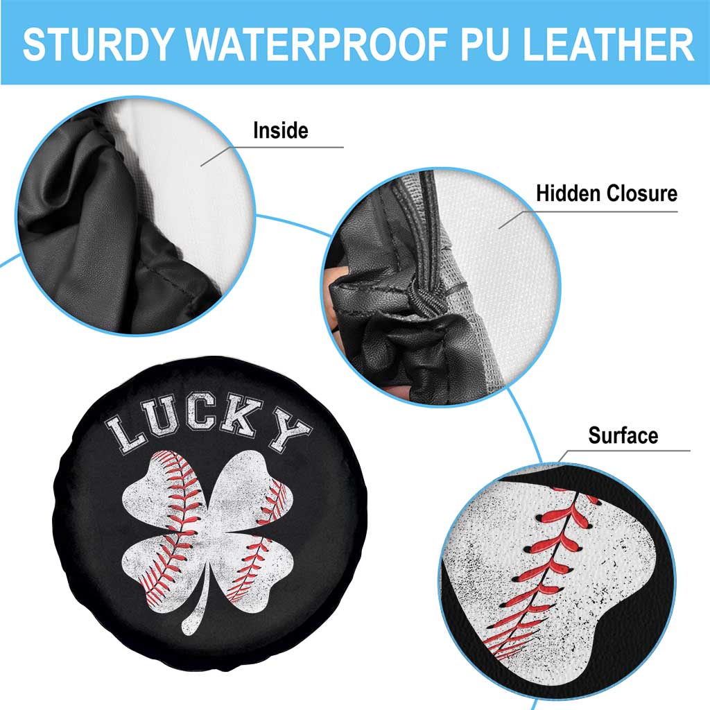 Funny Baseball Lucky Clover St Patricks Day Spare Tire Cover