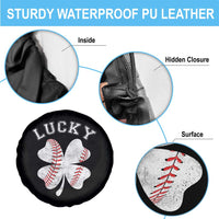Funny Baseball Lucky Clover St Patricks Day Spare Tire Cover