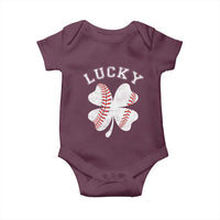 Funny Baseball Lucky Clover St Patricks Day Baby Onesie