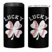 Funny Baseball Lucky Clover St Patricks Day 4 in 1 Can Cooler Tumbler