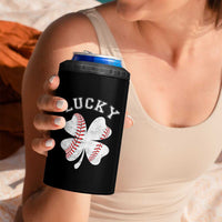 Funny Baseball Lucky Clover St Patricks Day 4 in 1 Can Cooler Tumbler