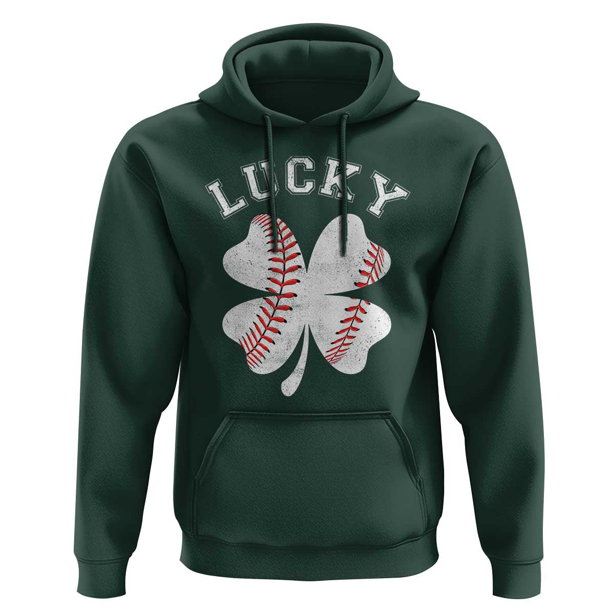 Funny Baseball Lucky Clover St Patricks Day Hoodie