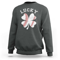 Funny Baseball Lucky Clover St Patricks Day Sweatshirt