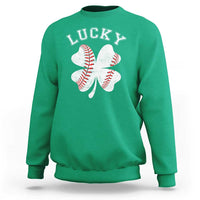 Funny Baseball Lucky Clover St Patricks Day Sweatshirt