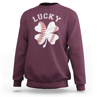 Funny Baseball Lucky Clover St Patricks Day Sweatshirt